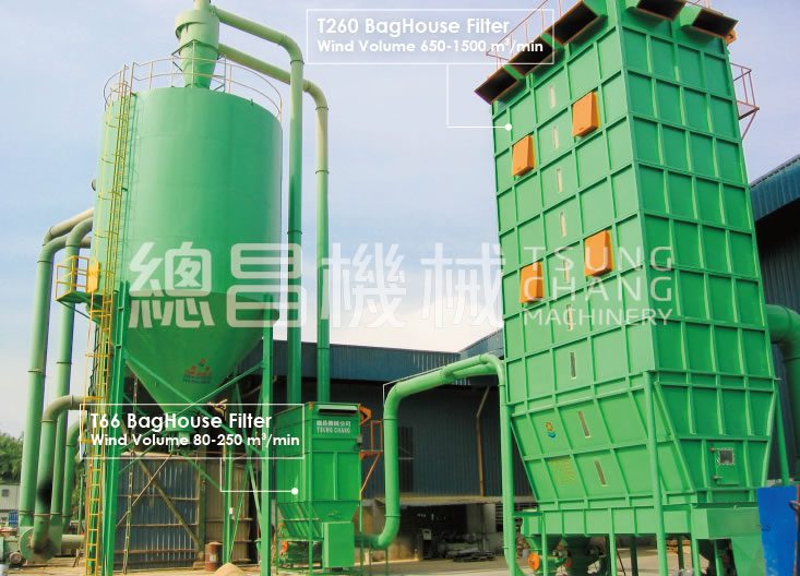 T66 與 T260 袋濾式除塵機現場安裝